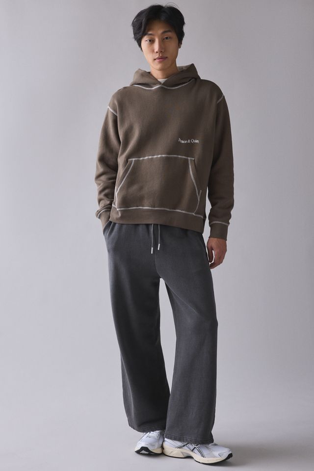 Museum Of Peace & Quiet Wordmark Reverse Stitched Hoodie Sweatshirt #1