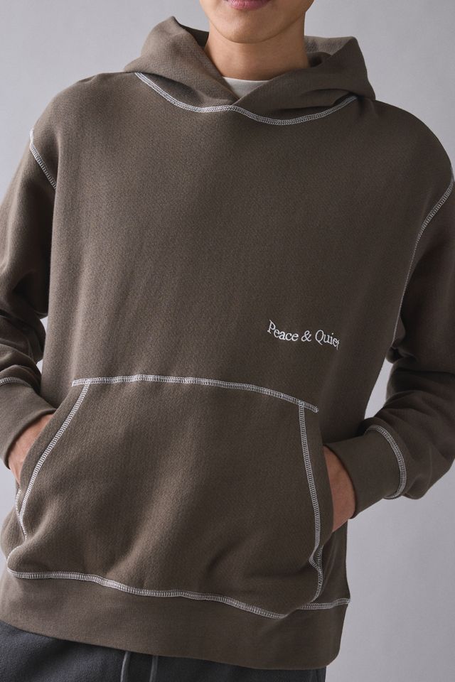 Museum Of Peace & Quiet Wordmark Reverse Stitched Hoodie Sweatshirt #3