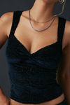 UO Suri Velvet Twist-Front Cropped Tank Top