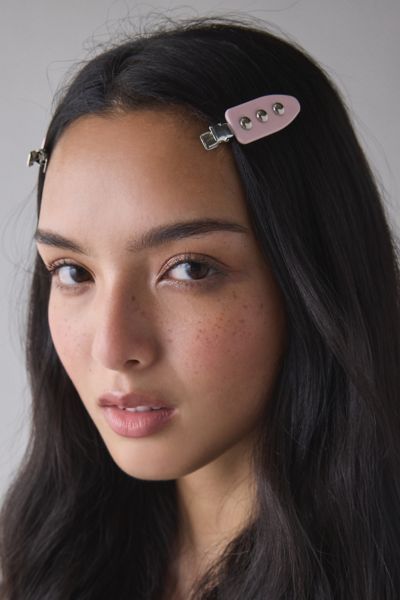 Urban Outfitters Patterned No Crease Hair Clip Set In Dome Pink, Women's At  In Pink