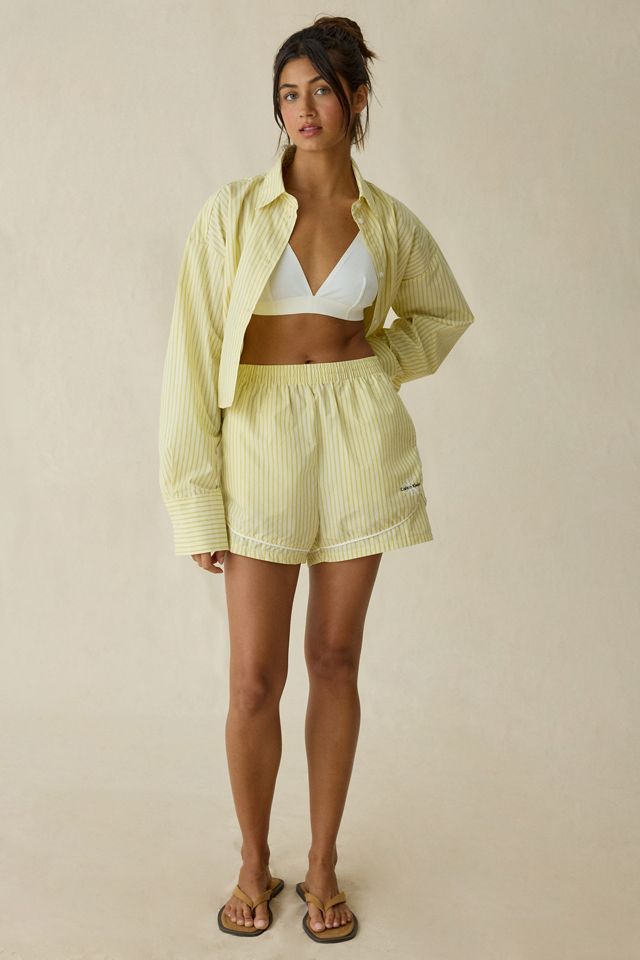 Calvin Klein Embroidered Logo Cotton Poplin Track Shorts #1