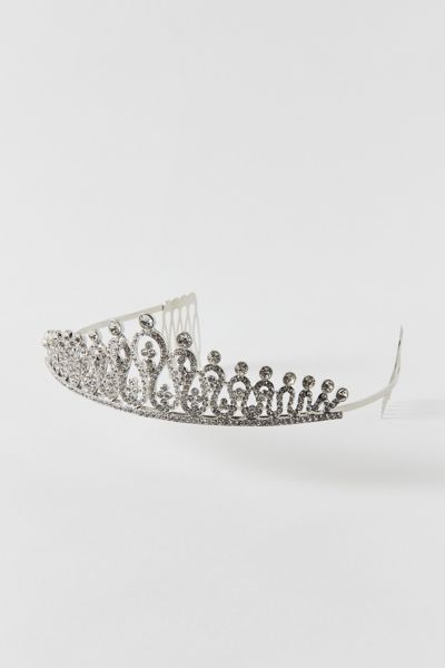 Urban Outfitters Asteria Rhinestone Tiara In Silver, Women's At  In Silver