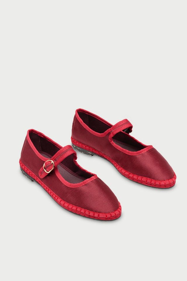 Flabelus Silk Mary Jane Flat #1