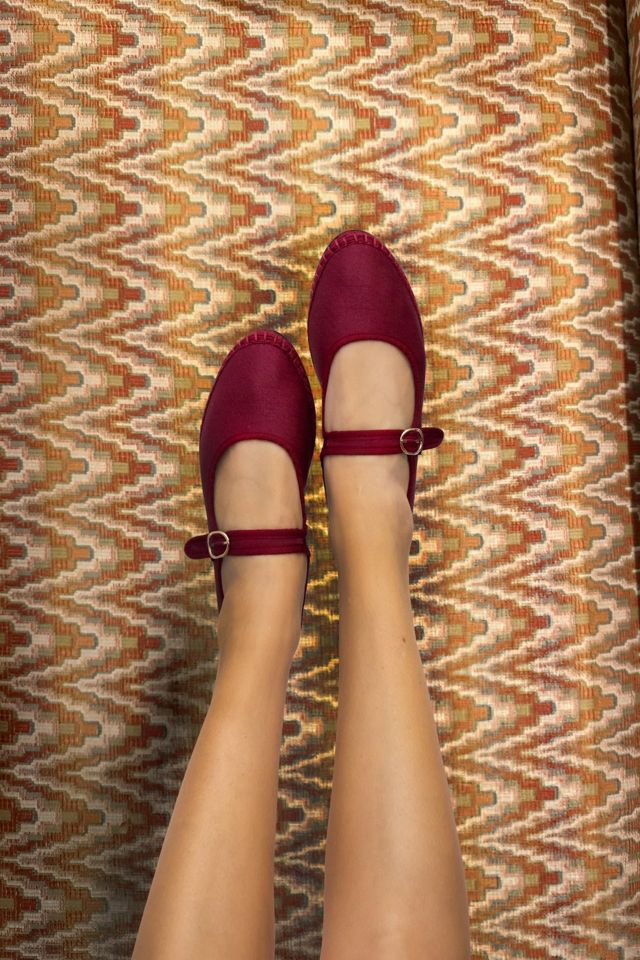 Flabelus Silk Mary Jane Flat #3