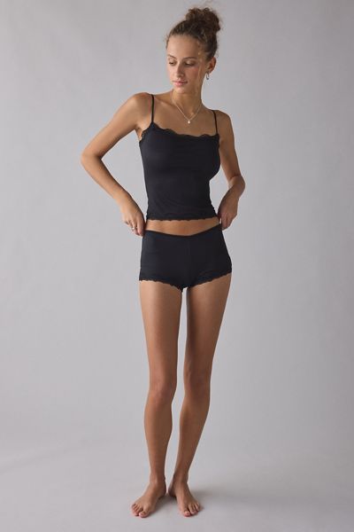 Out From Under Elise Lace Trim Cami + Micro Shorts PJ Set