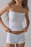 Out From Under Elise Lace Trim Cami + Micro Short PJ Set