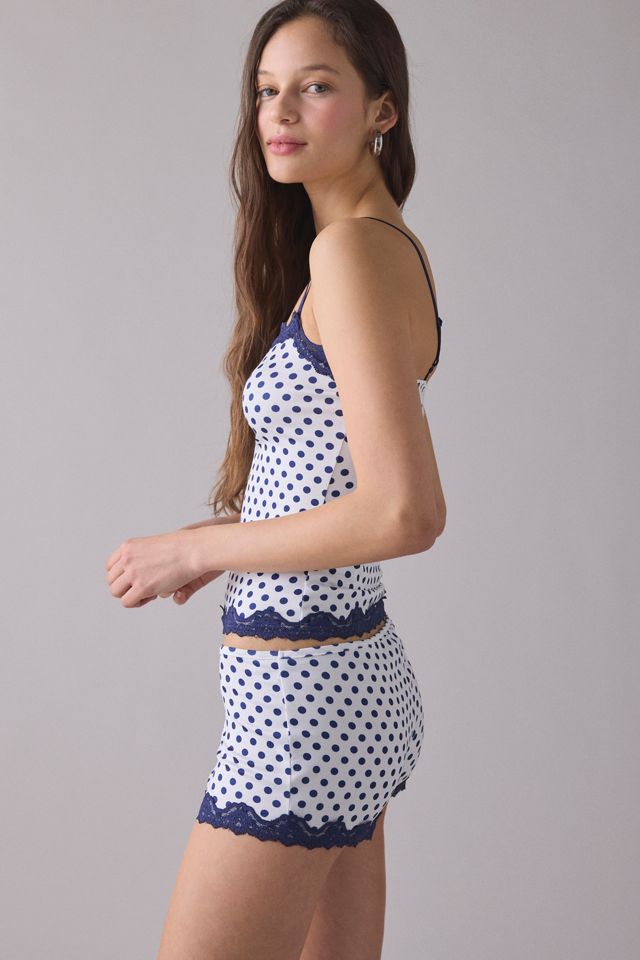 Out From Under Elise Lace Trim Cami + Micro Shorts PJ Set #5