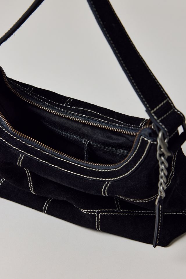Silence + Noise Pop Stitch Suede Shoulder Bag | Urban Outfitters