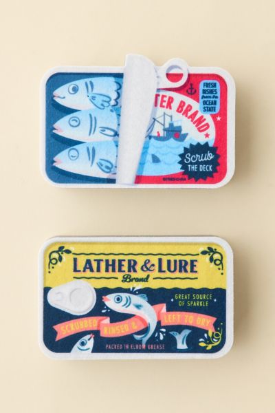 Fred & Friends Tidy Tins Sardine Tin Sponge Set