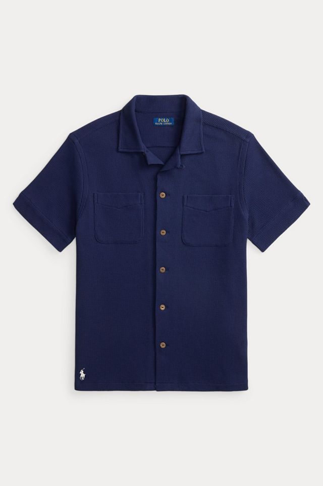 Polo Ralph Lauren Waffle Knit Cotton-Linen Short Sleeve Shirt #3