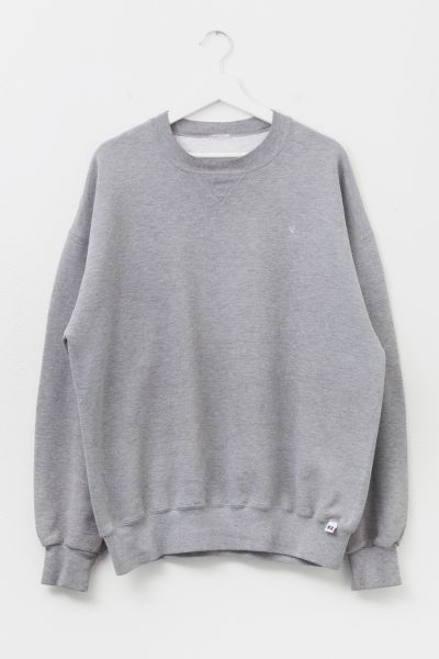 Vintage 1990s Russell Athletic Distressed Gray Crewneck Sweatshirt