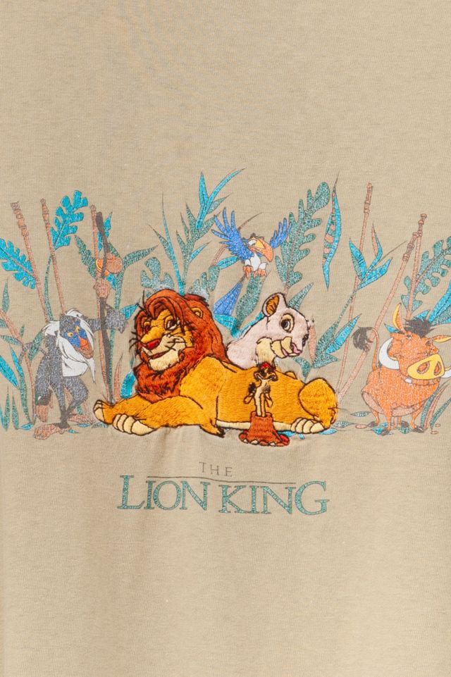 Vintage 1990s The Lion King Embroidered Graphic T-Shirt Single Stitch #1