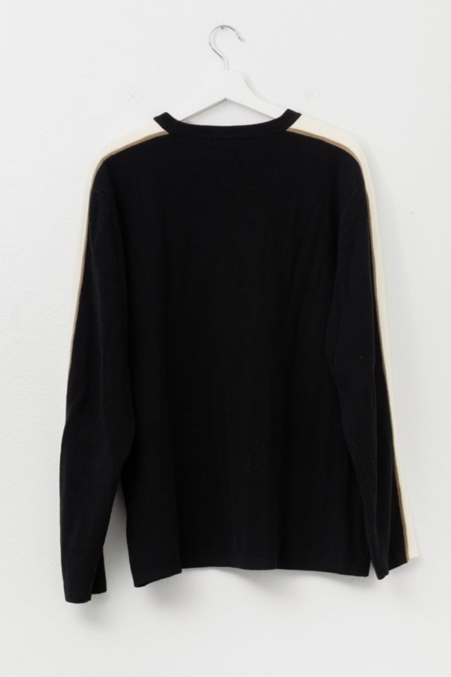 Vintage 1990s Union Bay Black Stripped Pull Over Sweater #2