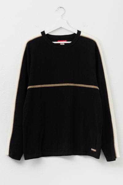 Vintage 1990s Union Bay Black Stripped Pull Over Sweater