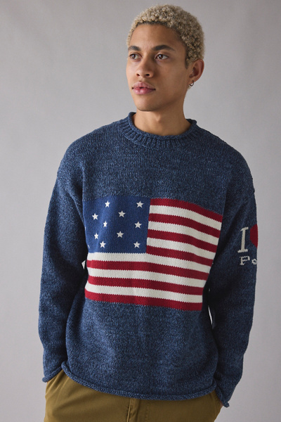 Polo Ralph Lauren Intarsia Flag Rollneck Sweater | Urban Outfitters
