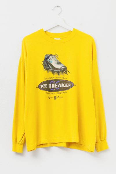 Vintage 1990s Distressed Ice Breakers 96 Shoe Graphic Long Sleeve T-Shirt
