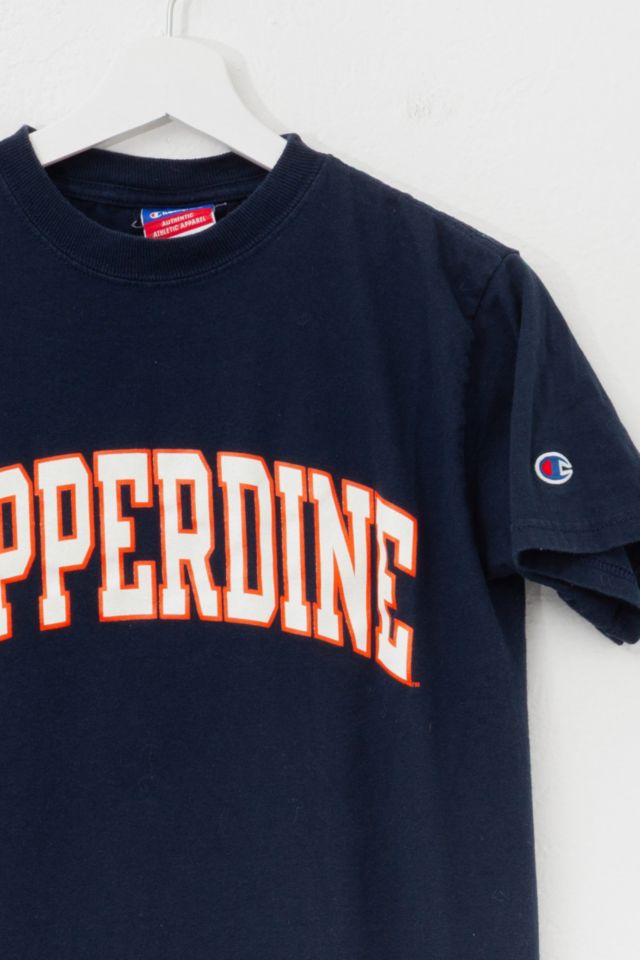 Vintage Y2K Champion Pepperdine Spell Out Graphic T-Shirt #1