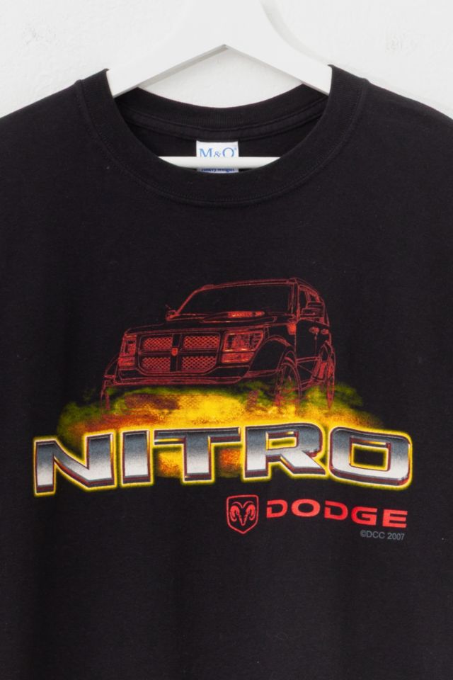 Vintage Y2K Dodge Nitro Truck Black Graphic T-Shirt #1