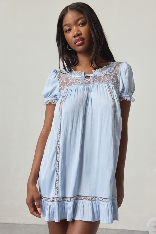 Out From Under Juniper Satin Lace Trim Sleep Dress