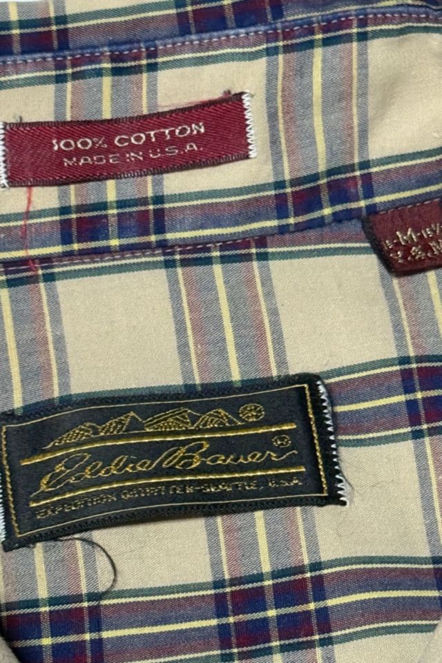 Vintage 1970's Eddie Bauer Combed Cotton Plaid Shirt #2