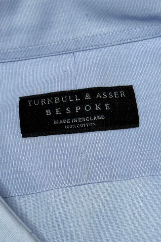 Vintage 1990's Turnbull & Asser Bespoke England Broadcloth Shirt #1