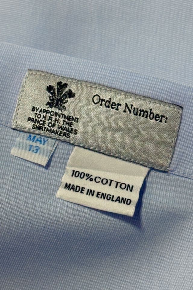 Vintage 1990's Turnbull & Asser Bespoke England Broadcloth Shirt #2