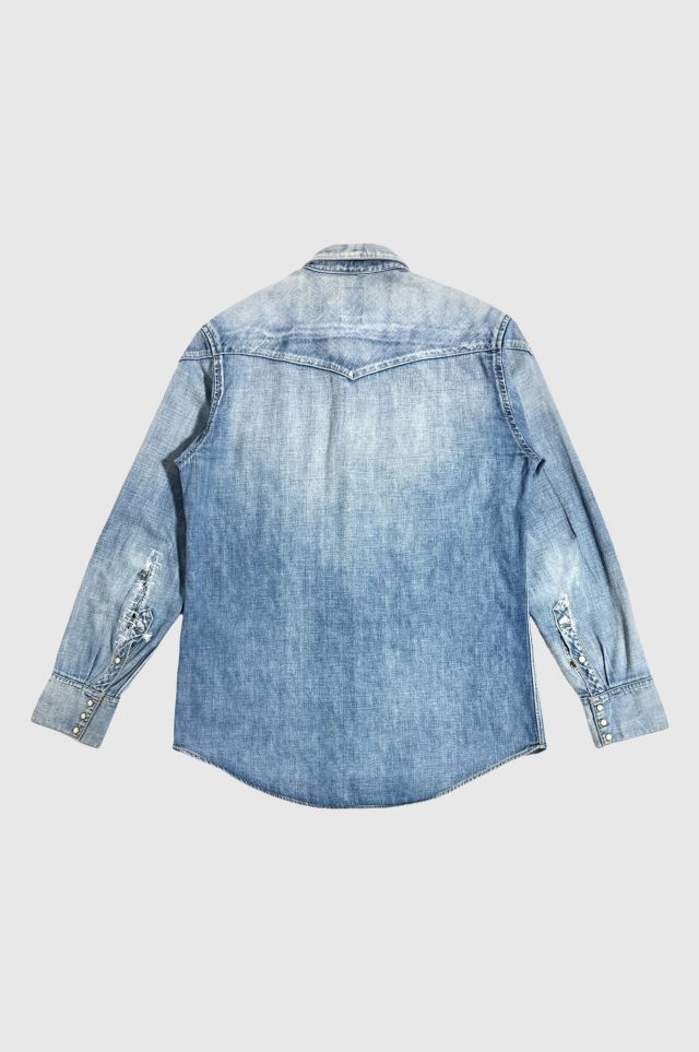 Vintage 2000's Visvim Faded Denim Western Pearl Snap Shirt #1