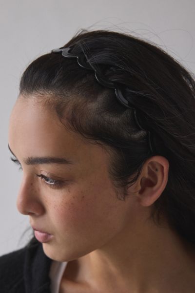 Urban Outfitters Zig Zag Headband In Black, Women's At  In Black