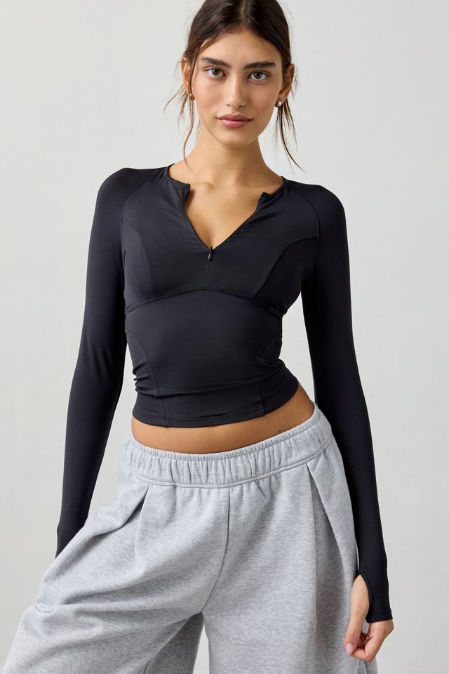 Out From Under FuseForm Seamed Quarter Zip Long Sleeve Top #1