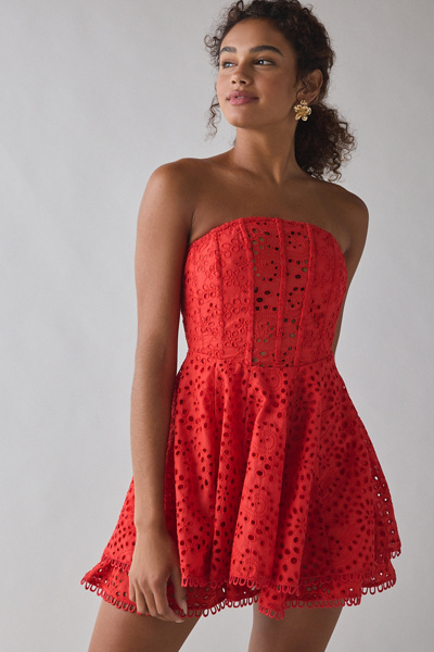 astr red lace dress ASTR the Label Lace Midi Dress, $53 | Nordstrom