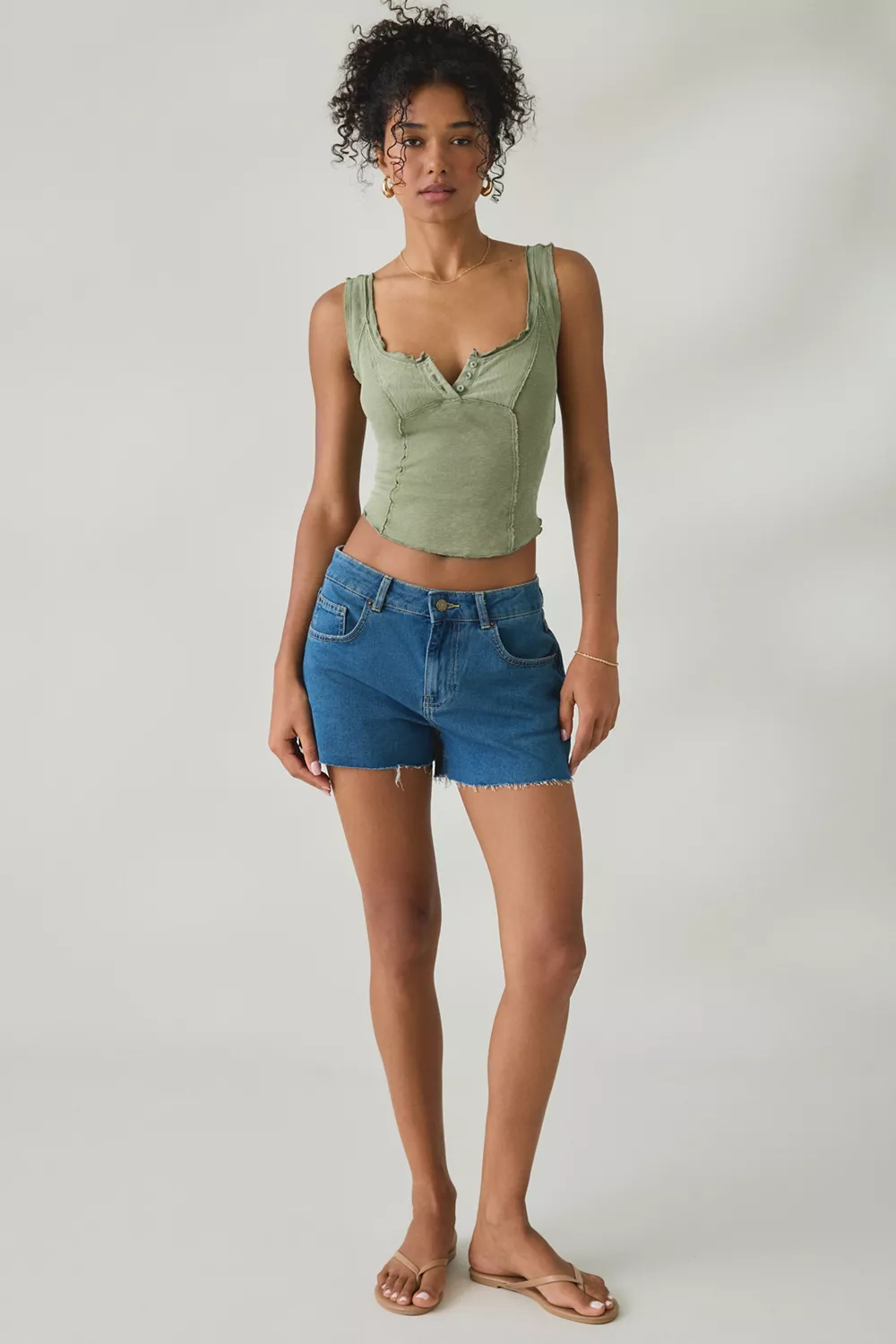 BDG Oscar Relaxed Cutoff Denim Mini Shorts