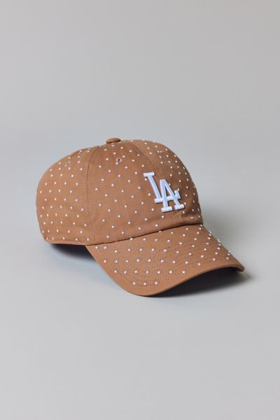 Mitchell & Ness Mlb Los Angeles Dodgers Polka Dot Dad Hat In Tan, Women's At Urban Outfitters In Brown