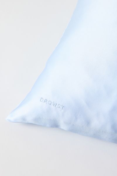 Drowsy Sleep Co Queen Silk Pillowcase In Blue Belle At Urban Outfitters
