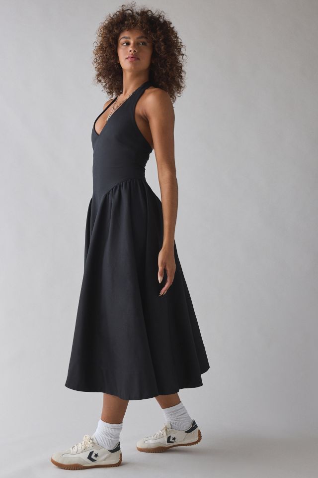ASTR The Label Meana Basque Waist Plunging Halter Mini Dress #3