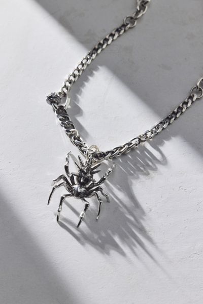 Spiked Spider Pendant Necklace