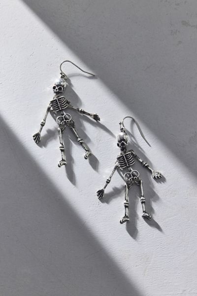 Dangling Metal Skeleton Earring