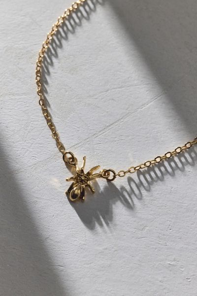 Urban Outfitters Delicate Spider Necklace In Gold, Women's At  In Gold