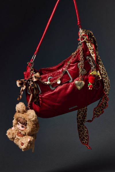 Bdg Sonny Belted Hobo Bag In Red, Women's At Urban Outfitters In Red