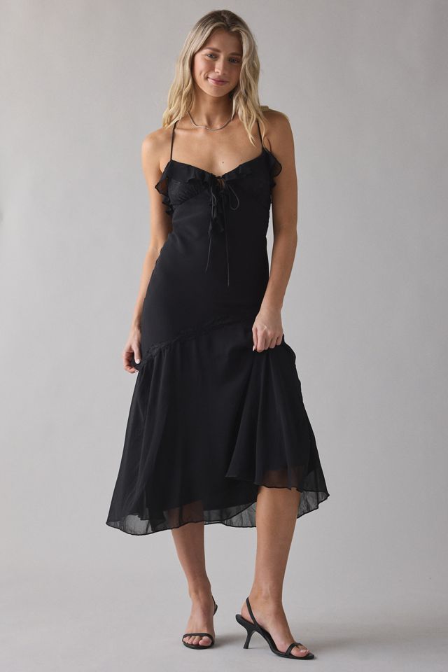 Robe midi à volants asymétrique Lost In Time Kimchi Blue #1