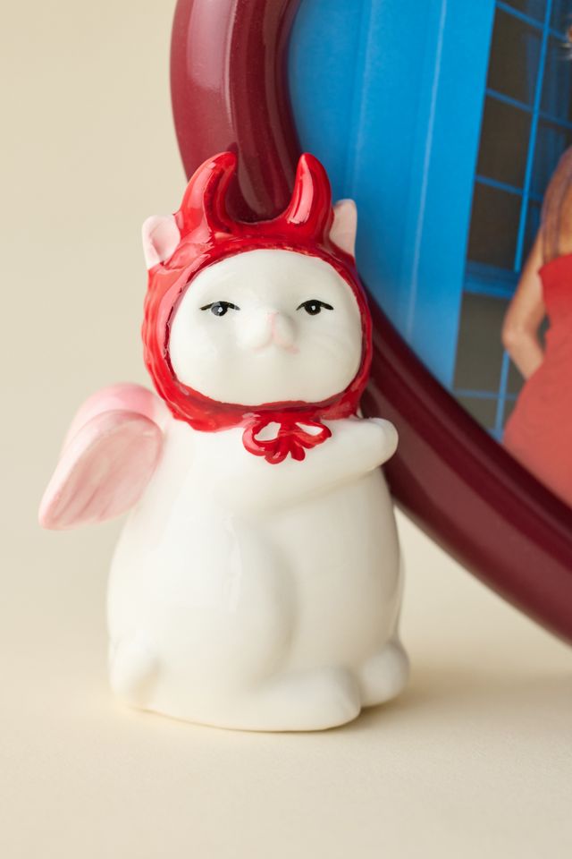 Cadre photo en forme de cœur Good Kitty/Bad Kitty 5" X 5" #2