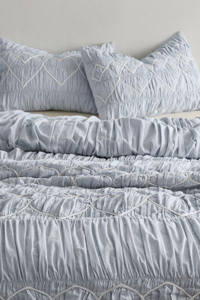 Sweetheart Smocked Duvet Cover