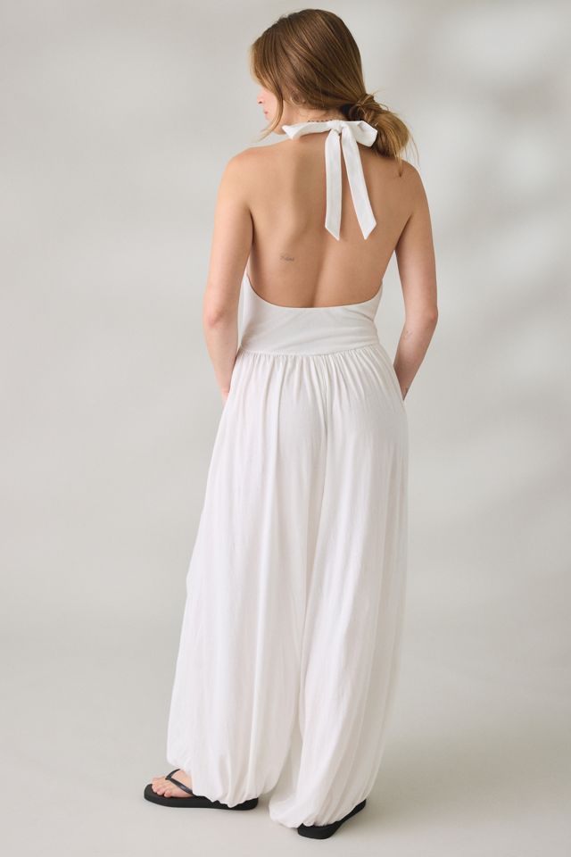 Out From Under Seaside Cotton Cowl Neck Halter Jumpsuit #1