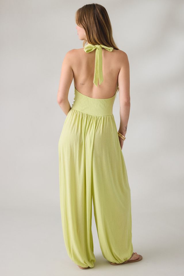 Out From Under Seaside Cotton Cowl Neck Halter Jumpsuit #1
