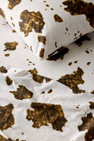 Cow Print Patterned Sheet Set