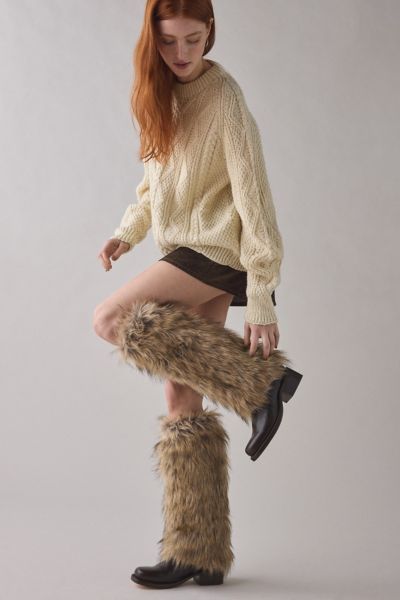Faux Fur Leg Warmers Product Page