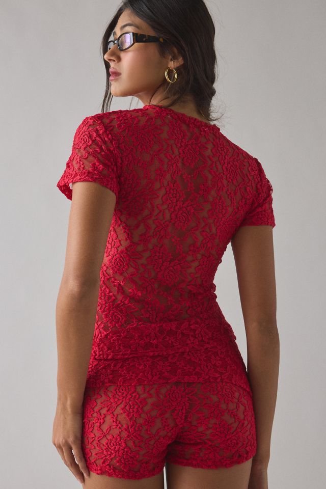 CAMPBELL&KRAMER X ReMADE By UO Thali Sheer Lace Top #3
