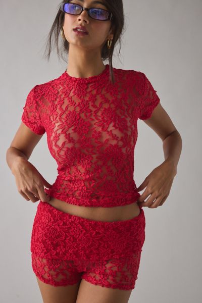 CAMPBELL&KRAMER X ReMADE By UO Thali Sheer Lace Top