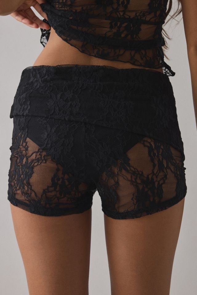 CAMPBELL&KRAMER X ReMADE By UO Thalia Sheer Lace Micro Short #3
