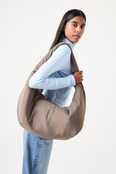 Lefrik Myra Puffy Shoulder Bag In Taupe, Women's At Urban Outfitters In Brown
