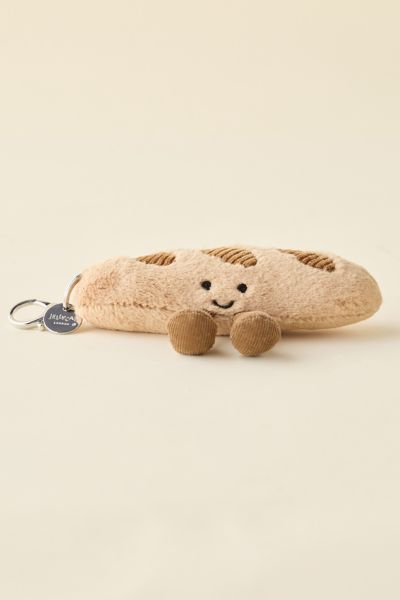 Jellycat Amuseables Baguette Plushie Bag Charm In Tan At Urban Outfitters In Brown